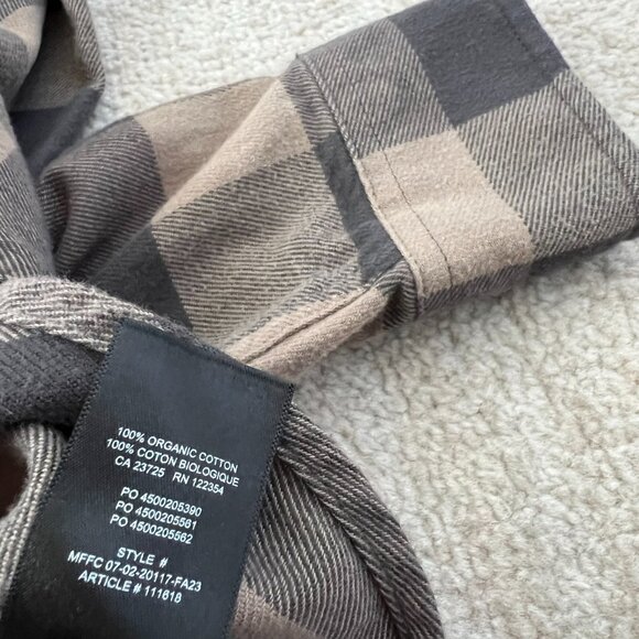 Aritzia Wilfred Free Sail Long Sleeve Button Up Flannel Shirt Top S - Picture 8 of 10